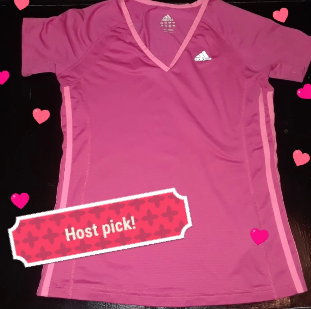 💕HP💕Adidas Pink‎ Fitness T-Shirt